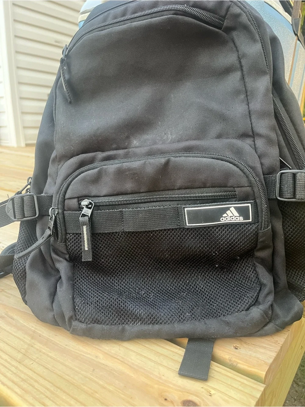 adidas Black Men's Backpack with Front Mesh Pocket